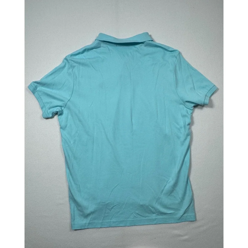 Preppy U.S. Polo Assn Luxury Feel Polo Shirt Mens Large Light Blue Short Sleeve‎